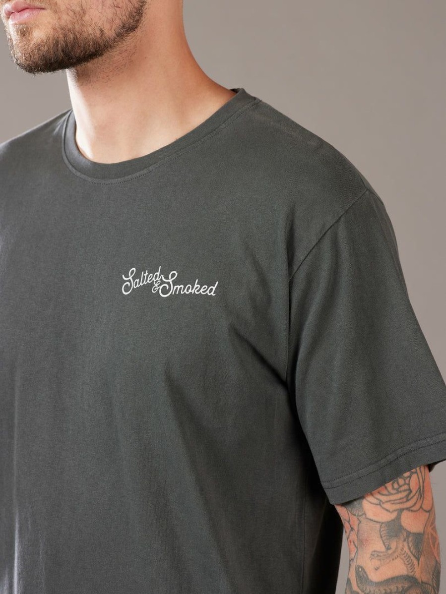 Apparel * | Just Another Fisherman Salted & Smoked Tee Aged Black