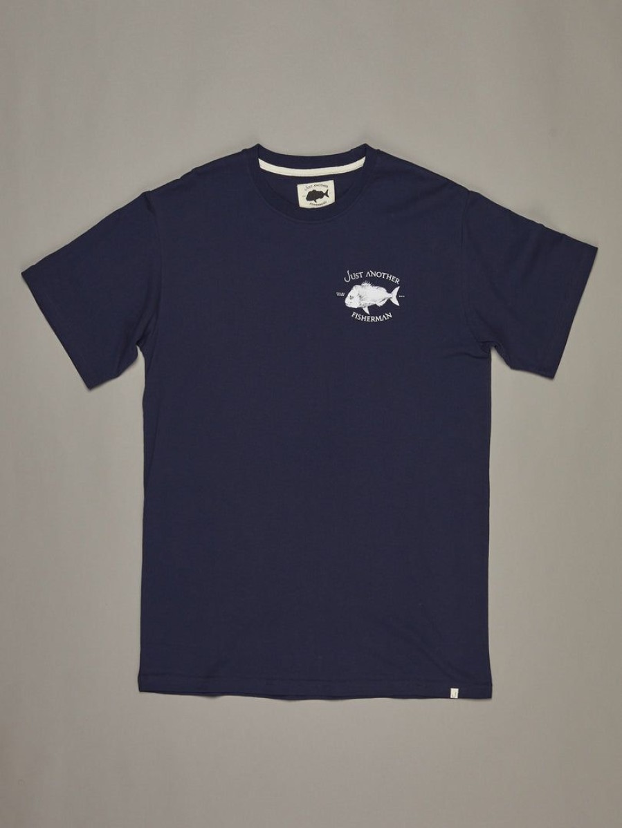 Apparel * | Just Another Fisherman Snapper Logo Tee Navy