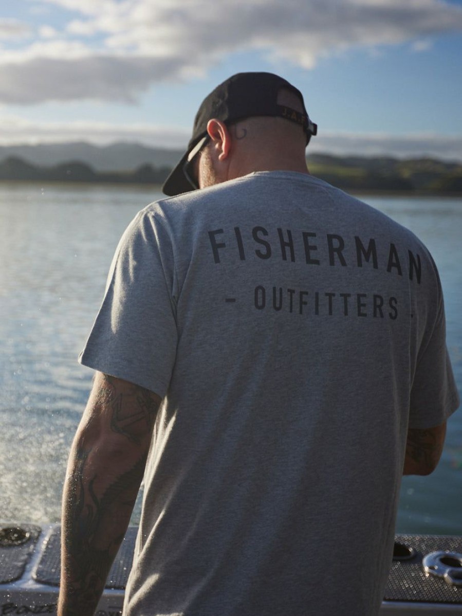 Apparel * | Just Another Fisherman Apparel Outfitters Tee Grey Marle