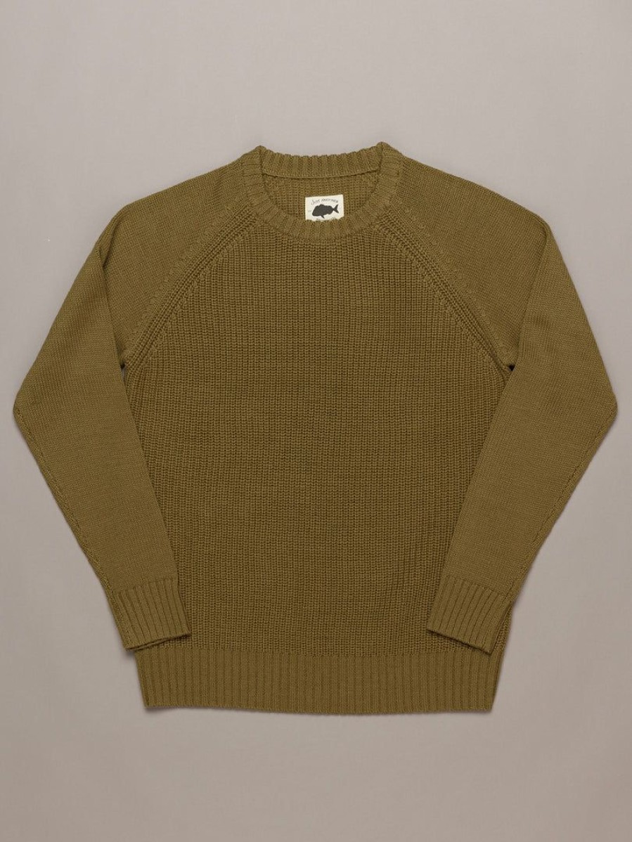 Apparel * | Just Another Fisherman Fish Rib Crew Military Olive