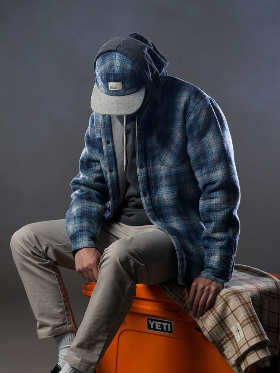 Apparel * | Just Another Fisherman Apparel Seaport 5 Panel Blue/Grey Check