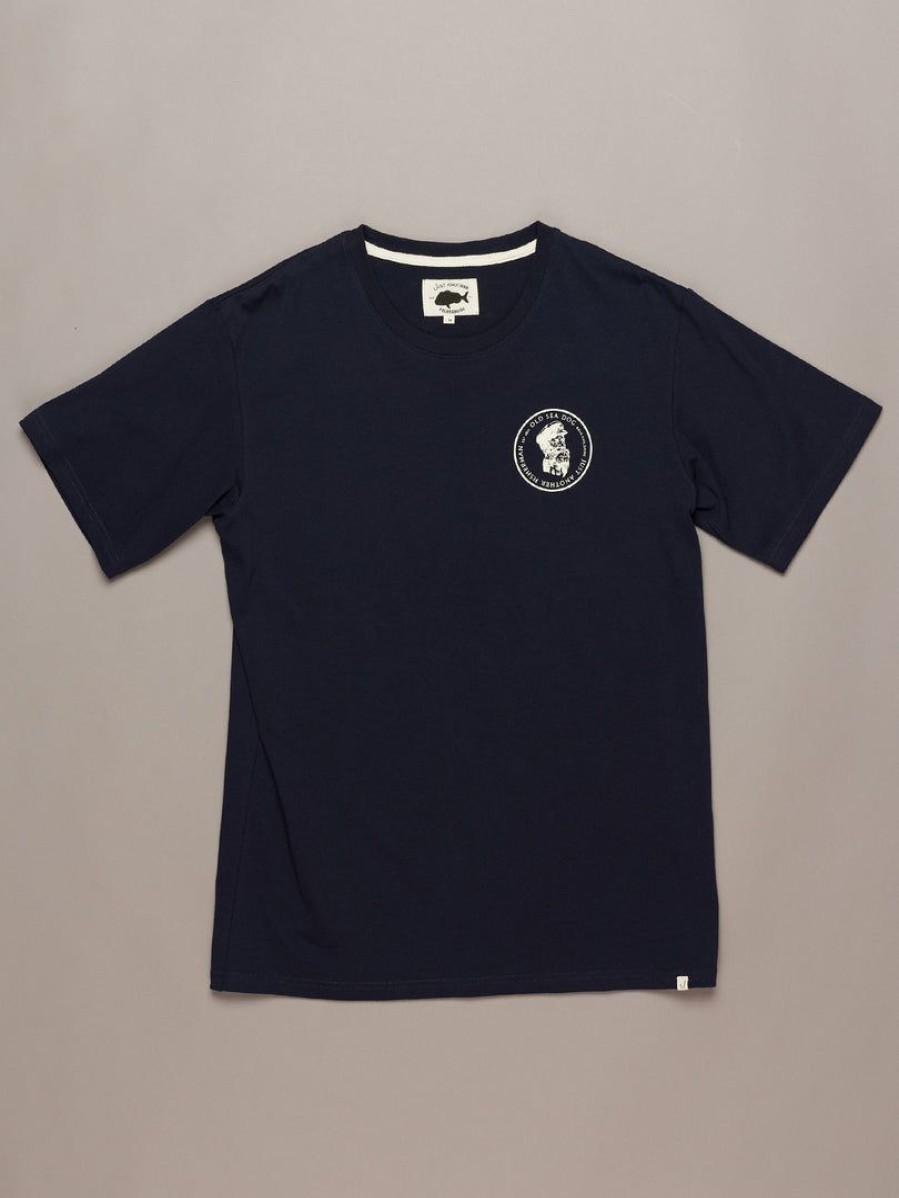 Apparel * | Just Another Fisherman Old Sea Dog Tee Navy/Vanilla Apparel