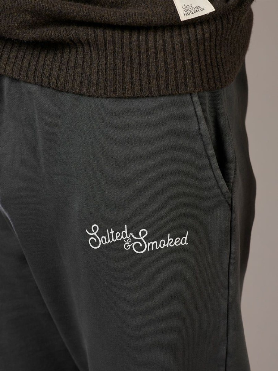 Apparel * | Just Another Fisherman Smoked Trackpants Aged Black Apparel