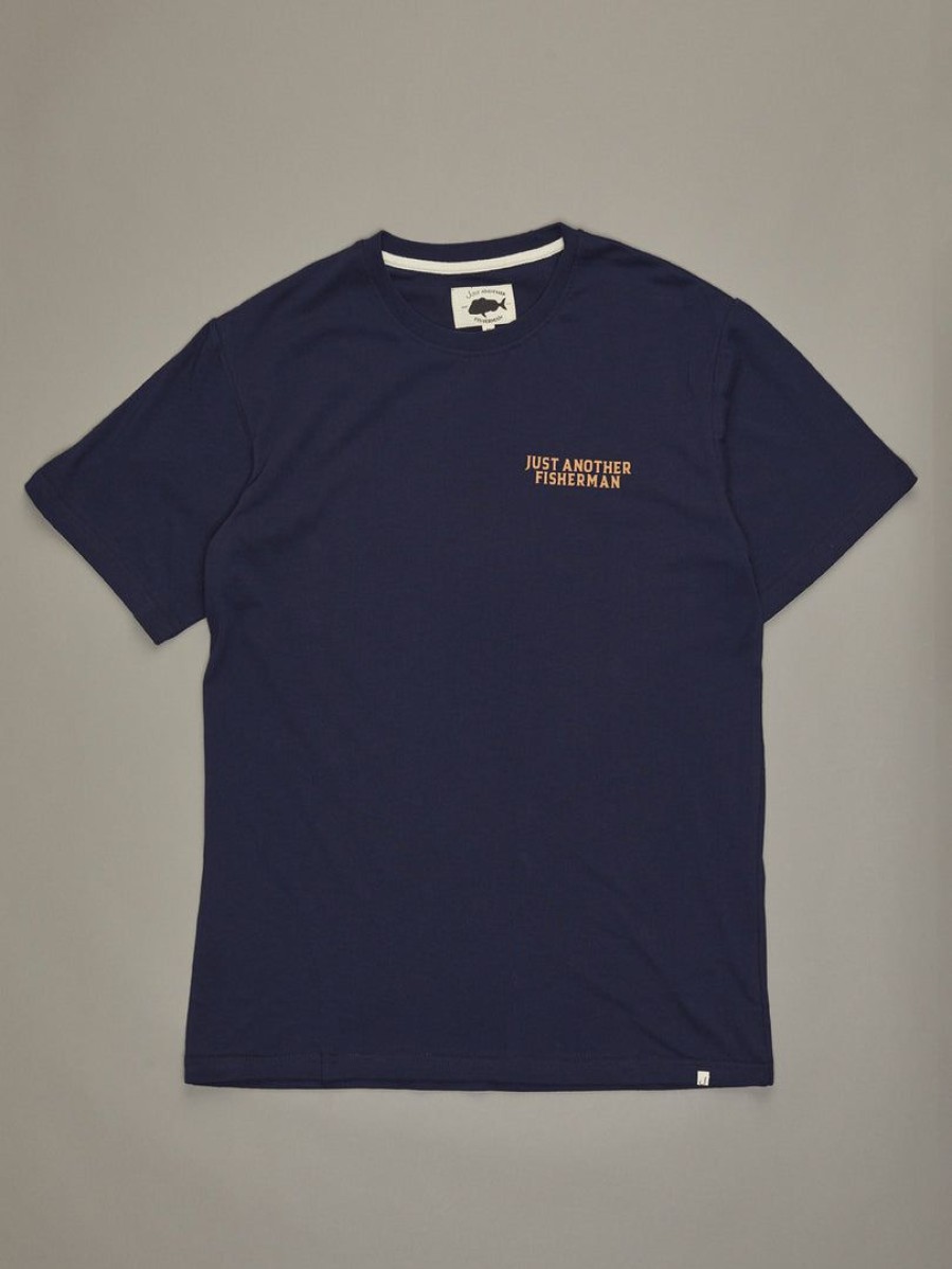 Apparel * | Just Another Fisherman Global Angler Tee Navy Apparel