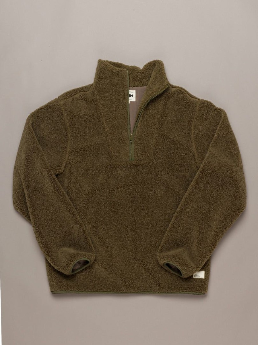 Apparel * | Just Another Fisherman Apparel Rug Up Zip Military Olive