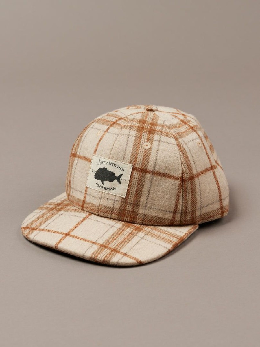 Apparel * | Just Another Fisherman Landing Check Cap Light/Dark Brown Check