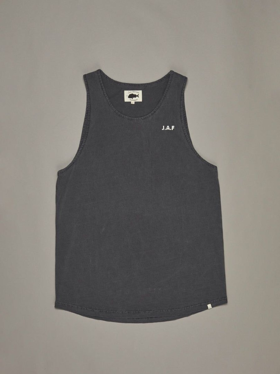 Apparel * | Just Another Fisherman Elderado Singlet Aged Black Apparel