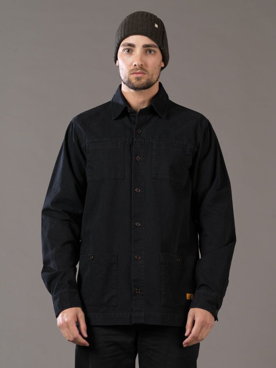 Apparel * | Just Another Fisherman Rigger Shacket Black Apparel