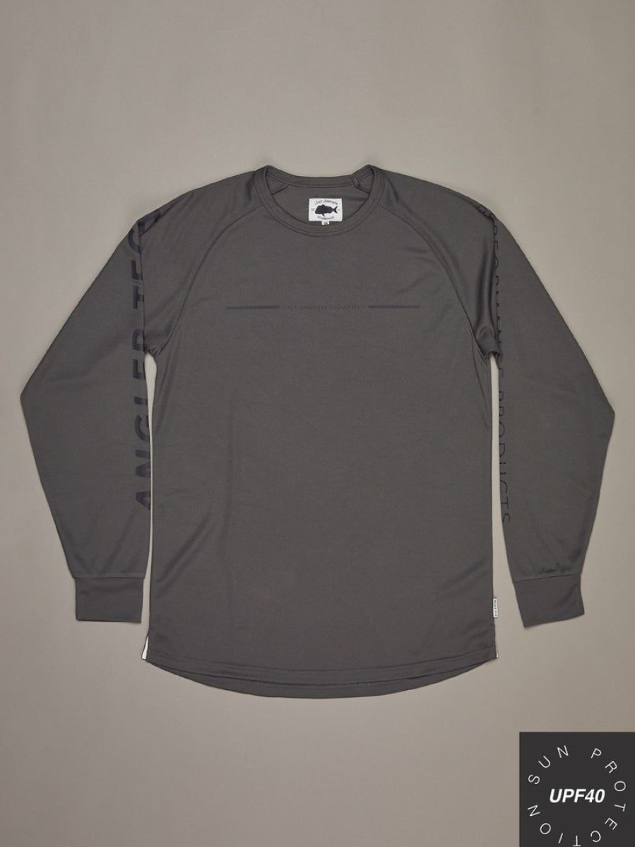 Apparel * | Just Another Fisherman Angler Tech Ls Tee Charcoal