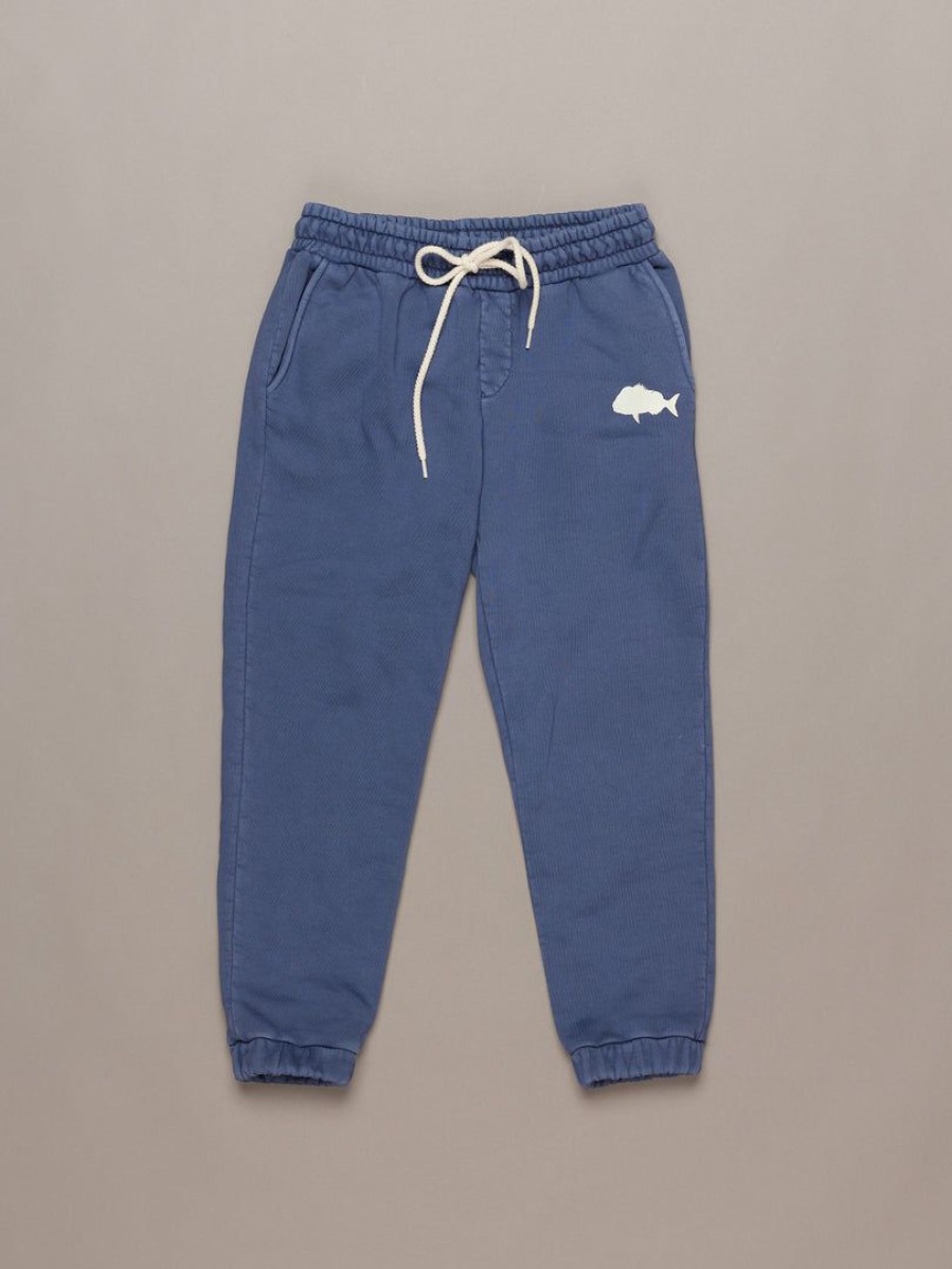 Apparel * | Just Another Fisherman Little Snapper Stamp Trackpants Overdyed Midnight Navy