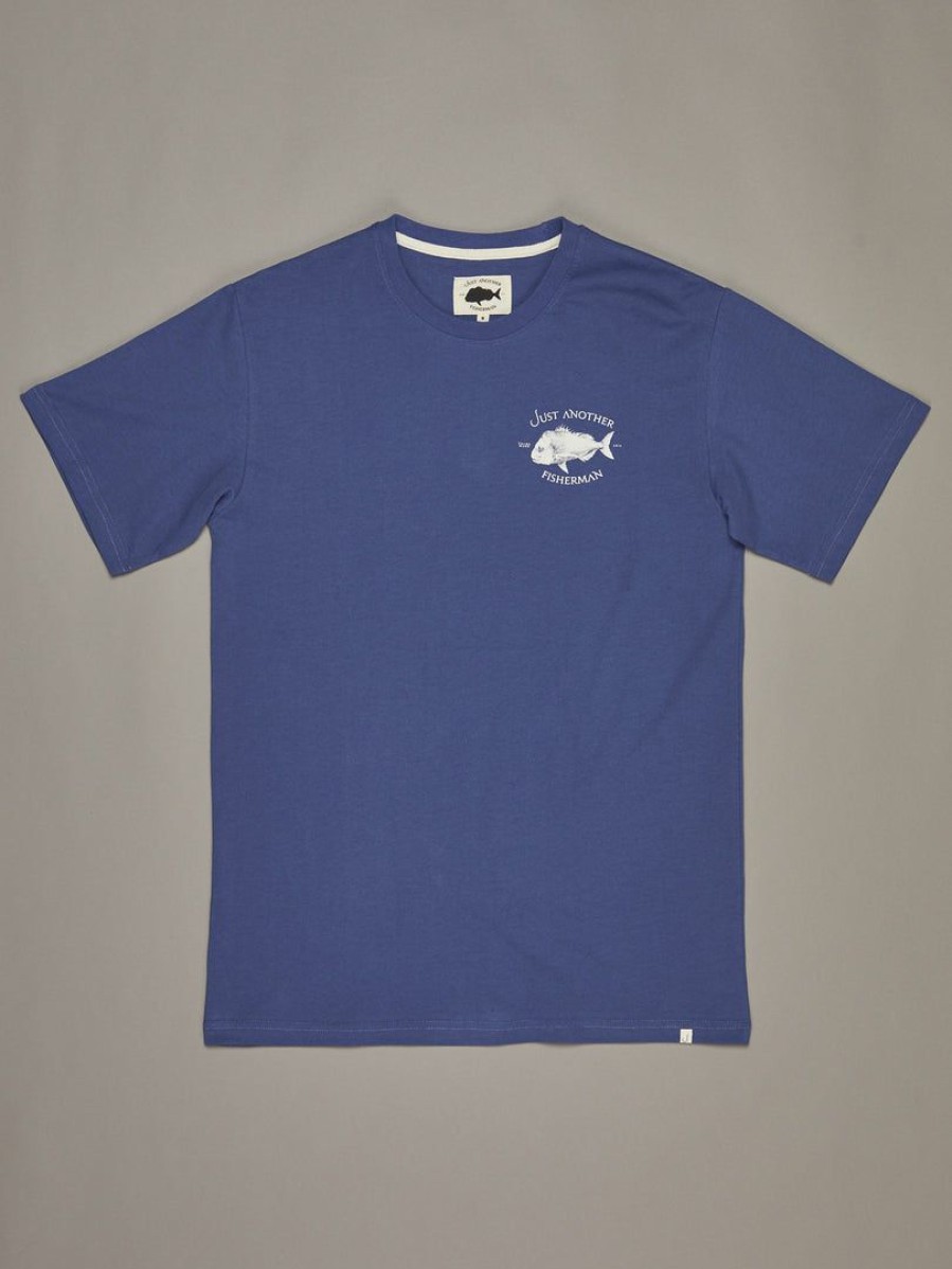 Apparel * | Just Another Fisherman Snapper Logo Tee Deep Blue