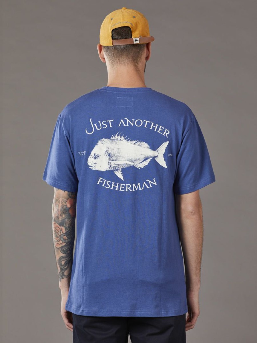 Apparel * | Just Another Fisherman Snapper Logo Tee Deep Blue