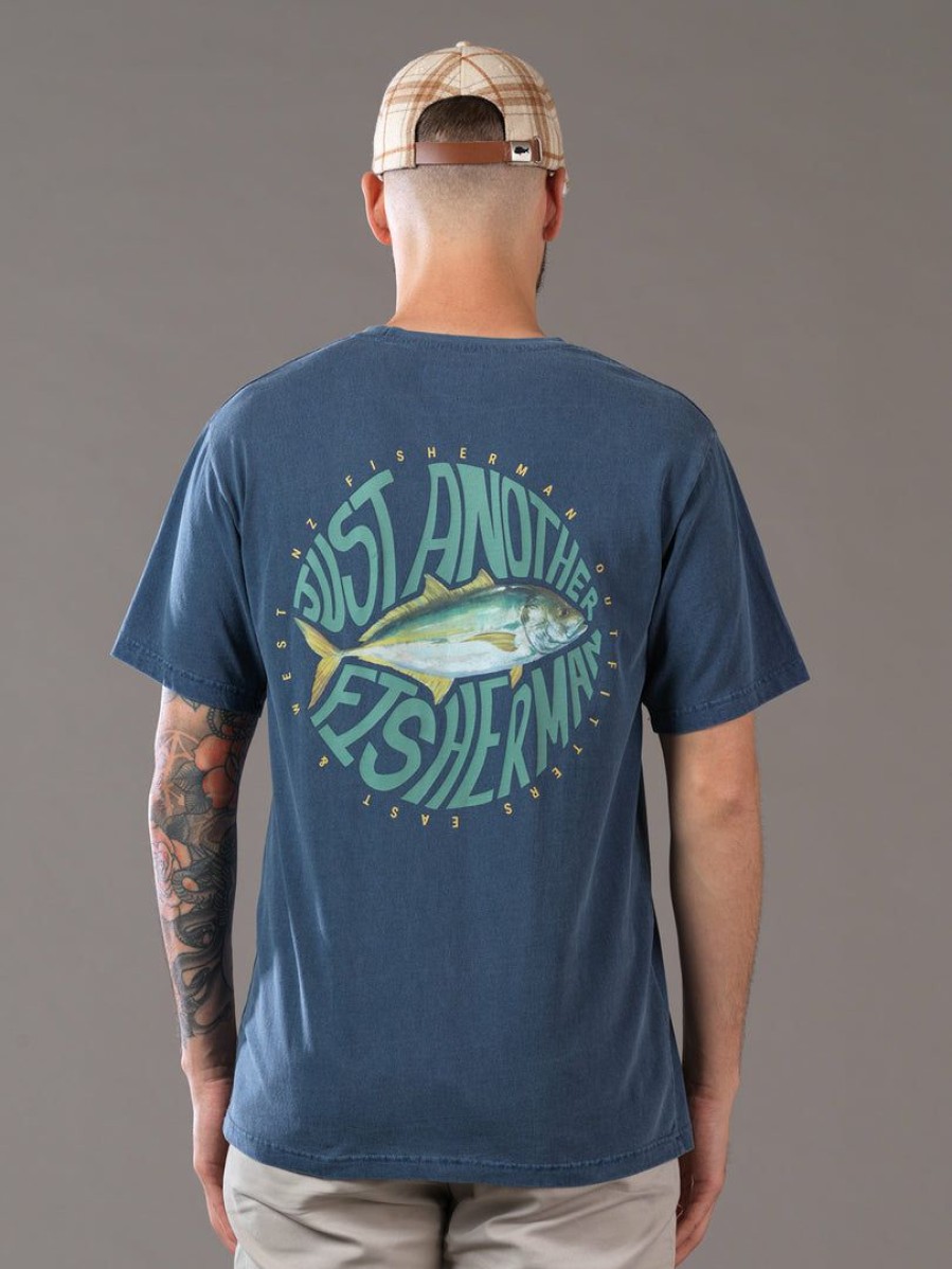 Apparel * | Just Another Fisherman Winter Trev Tee Overdyed Midnight Navy