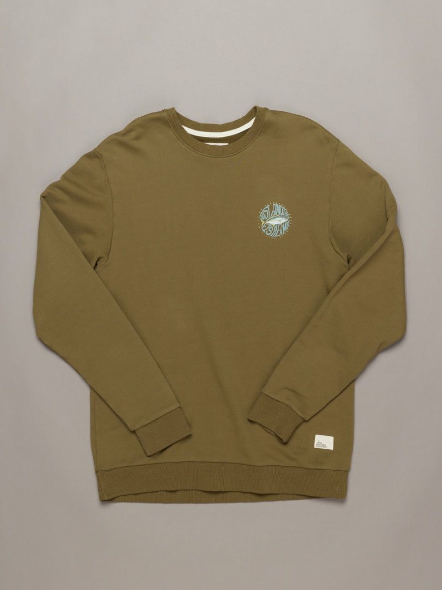 Apparel * | Just Another Fisherman Trev Crew Military Olive Apparel