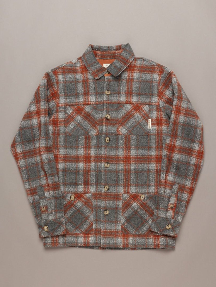 Apparel * | Just Another Fisherman Apparel Wool Haven Jacket Grey/Rust