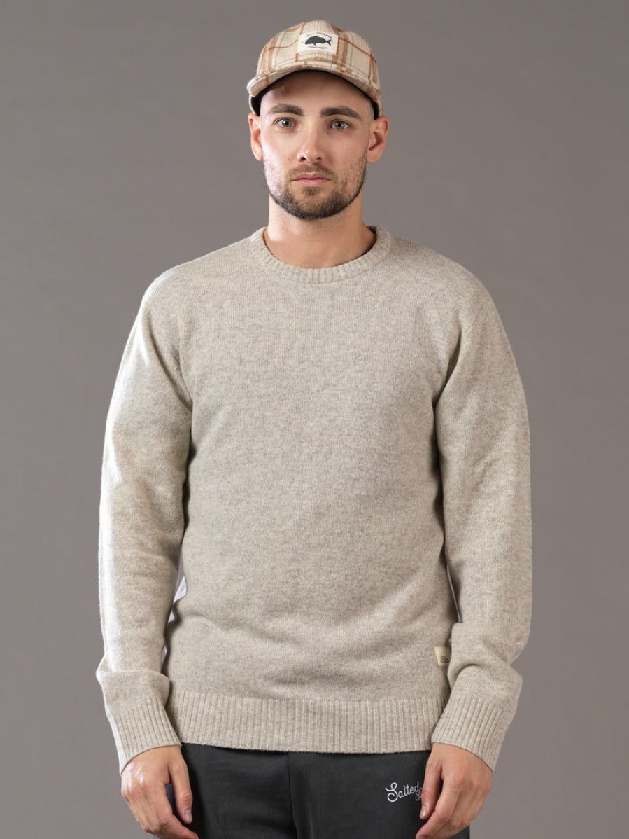 Apparel * | Just Another Fisherman Merino Sea Crew Grey Feather