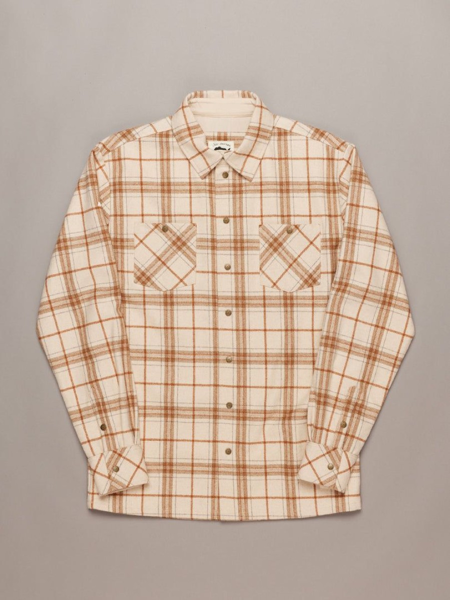 Apparel * | Just Another Fisherman Landing Check Jacket Sand/Rust