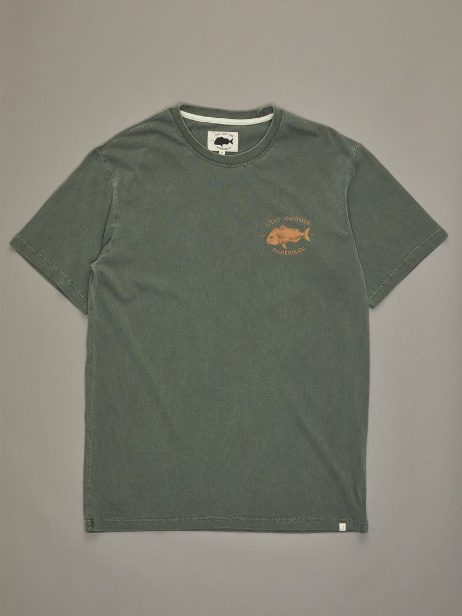 Apparel * | Just Another Fisherman Snapper Logo Tee Forest Green