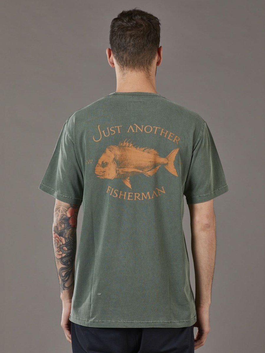 Apparel * | Just Another Fisherman Snapper Logo Tee Forest Green