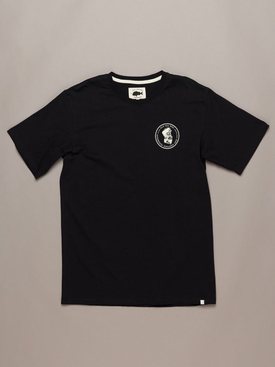 Apparel * | Just Another Fisherman Apparel Old Sea Dog Tee Black/Vanilla