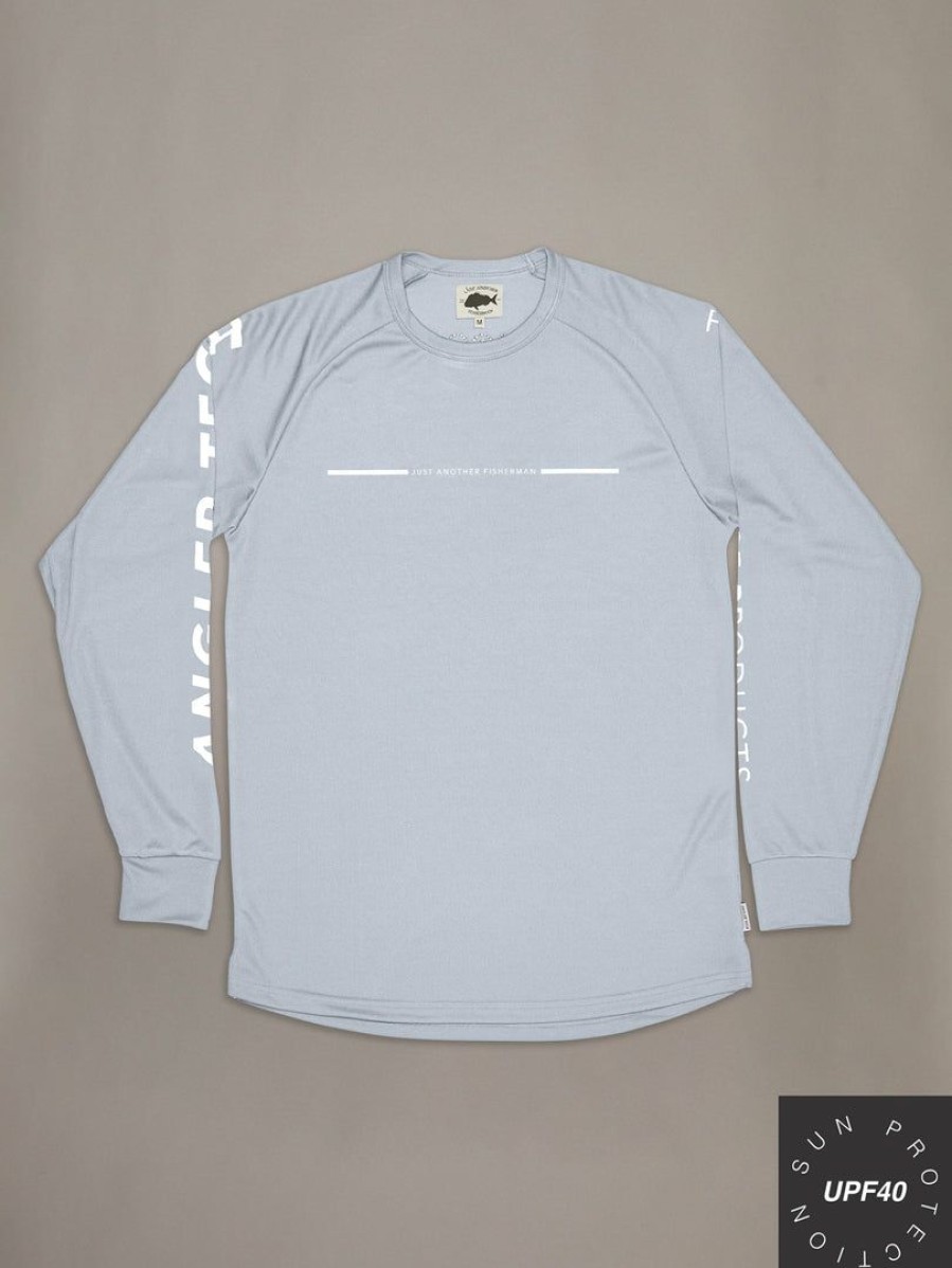 Apparel * | Just Another Fisherman Angler Tech Ls Tee Pearl/White