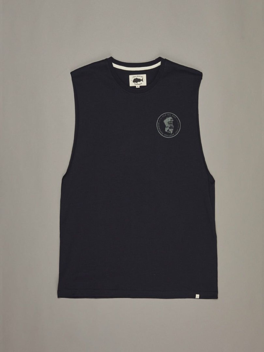 Apparel * | Just Another Fisherman Old Sea Dog Tank Black Apparel