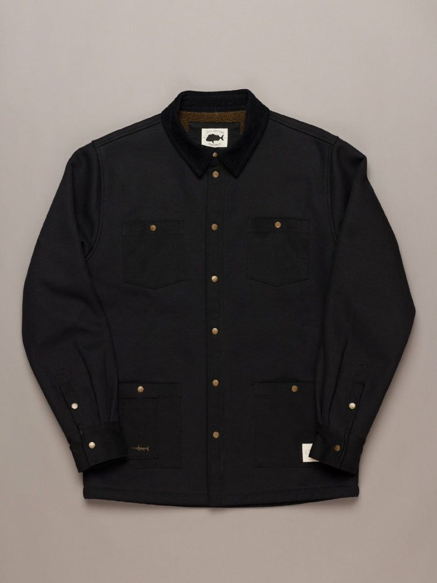 Apparel * | Just Another Fisherman Boatbuilder Jacket 2.0 Black Apparel