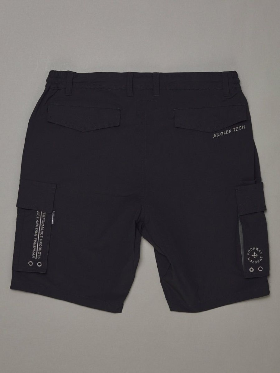 Apparel * | Just Another Fisherman Apparel Angler Tech Cargo Shorts Black