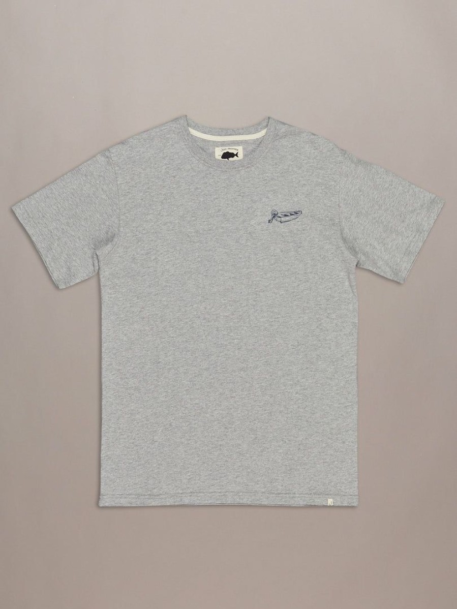 Apparel * | Just Another Fisherman Dinghy Tee Grey Marle Apparel