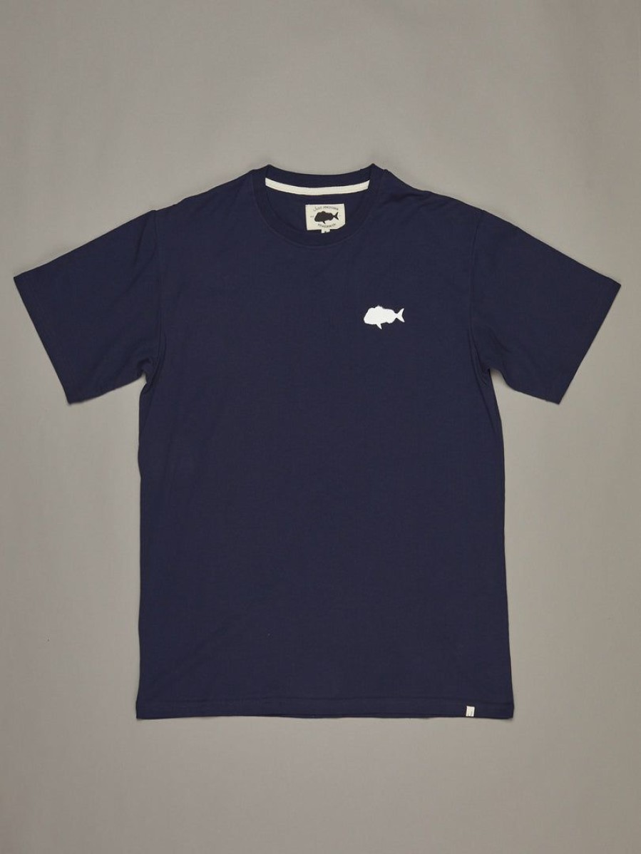 Apparel * | Just Another Fisherman Snapper Stamp Tee Navy