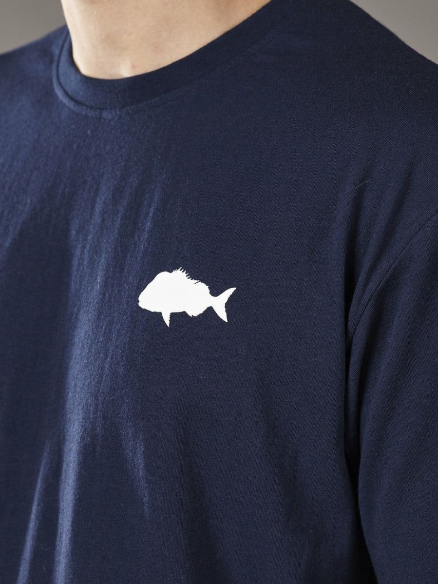 Apparel * | Just Another Fisherman Snapper Stamp Tee Navy