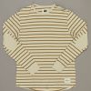 Apparel * | Just Another Fisherman Critters Stripe Ls Tee Natural/Khaki/Orange